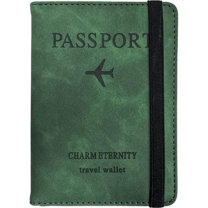 Portefeuille Passeport-cartes documents de voyage pour homme femme