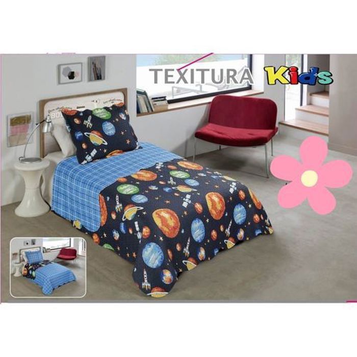 Couvre lit Double face 1place Enfant 160x240 -2 Pcs