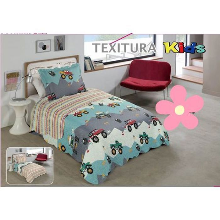 Couvre lit Double face 1place Enfant 160x240 -2 Pcs