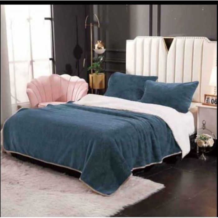 Couverture couvre lit doublure laine