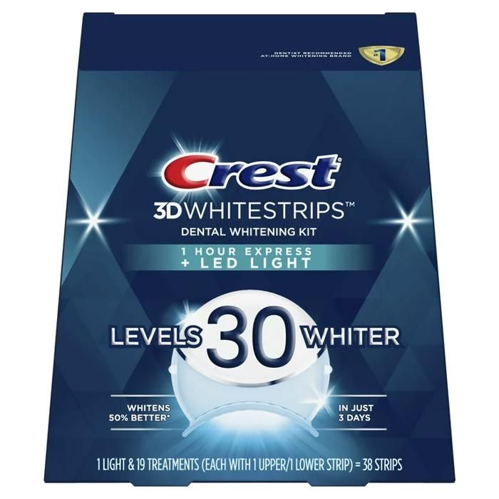 Crest 3D Whitestrips 19 traitements plus lumière LED LEVEL 30
