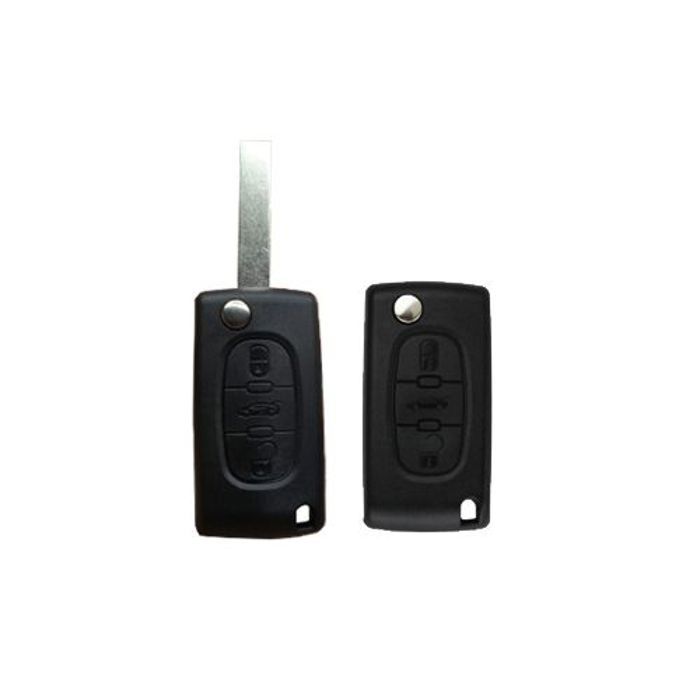 Coque de clé de voiture 3 boutons pour Peugeot et Citroen, clé rabattable, pour modèle 206 307 ,et C2 C3 ...