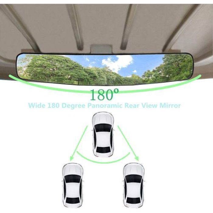 Miroir de voiture panoramique Rétroviseur de voitur grand angle Miroir universal