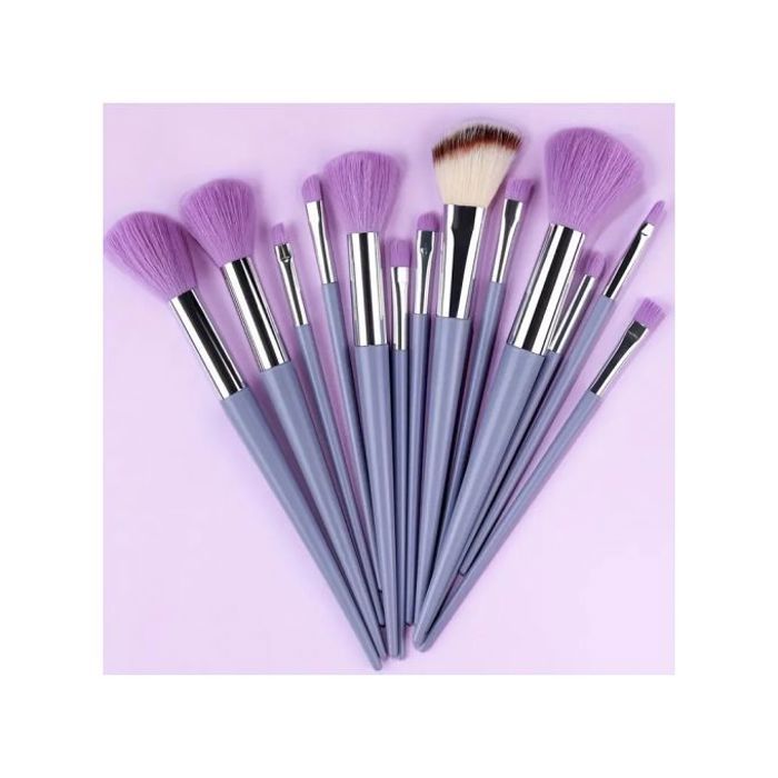 Kit de 13 pinceaux de maquillage violets