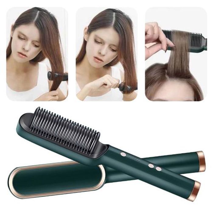 Lisseur électrique professionnel multi-vitesses brosse à friser, peigne à lisser