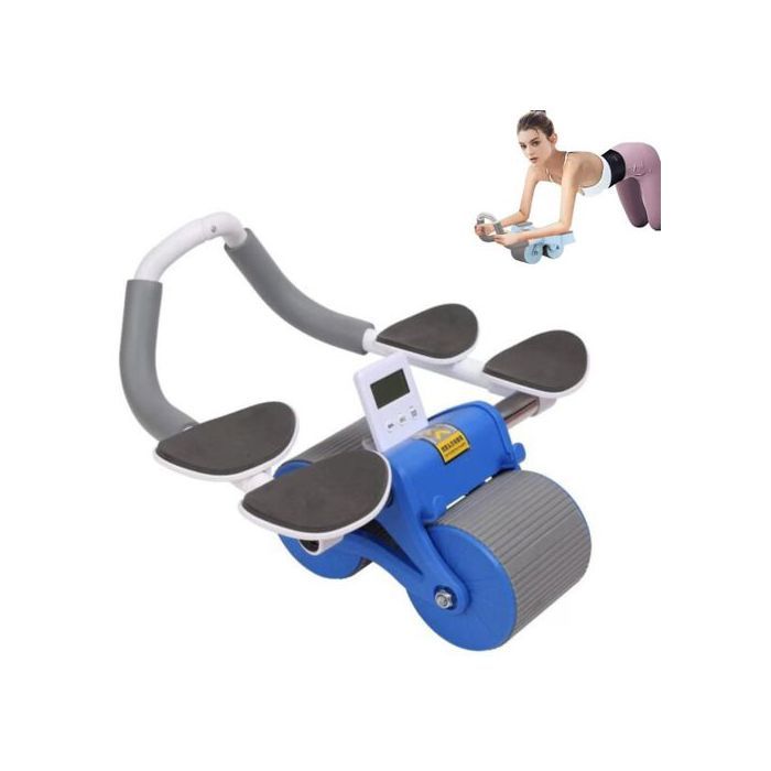 Roue abdominale à rebond automatique avec support de coude et minuterie