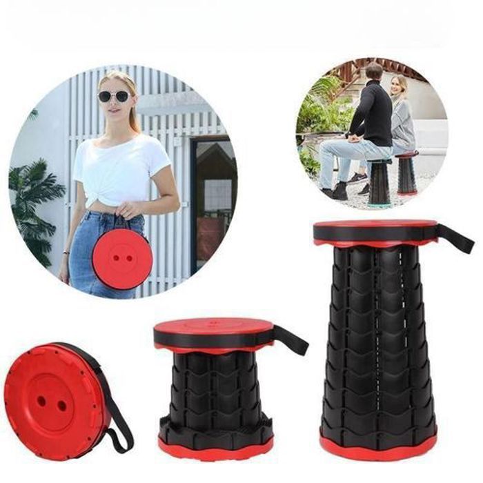 Tabouret télescopique d'extérieur chaise pliante facile à transporter
