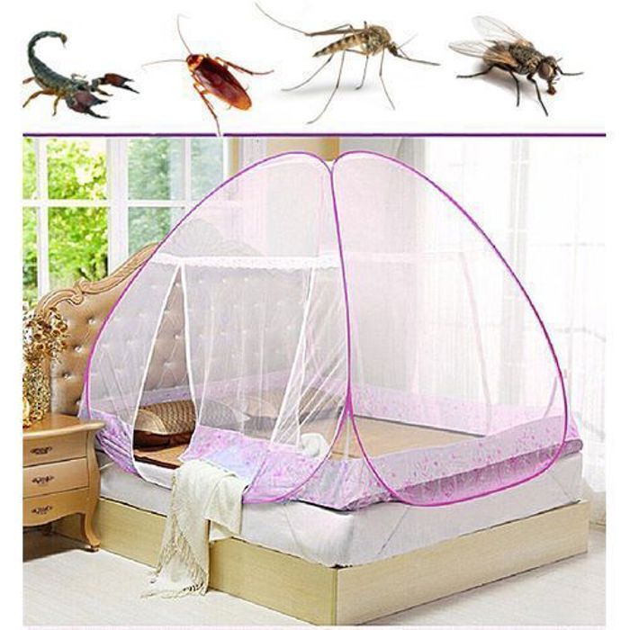 Tente Moustiquaire Anti-moustiques Pour Lit 180X200X150 CM (1 Porte)