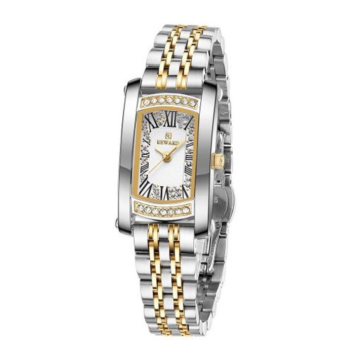 Montre Reward Bracelet Fine Réctangulaires Rétro Argentée Pour Femmes