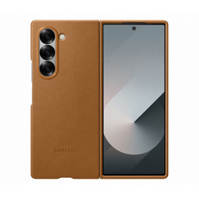 Coque - Kindsuit - Galaxy Z Fold 6 - Cuir véritable - Marron - Semi-rigide