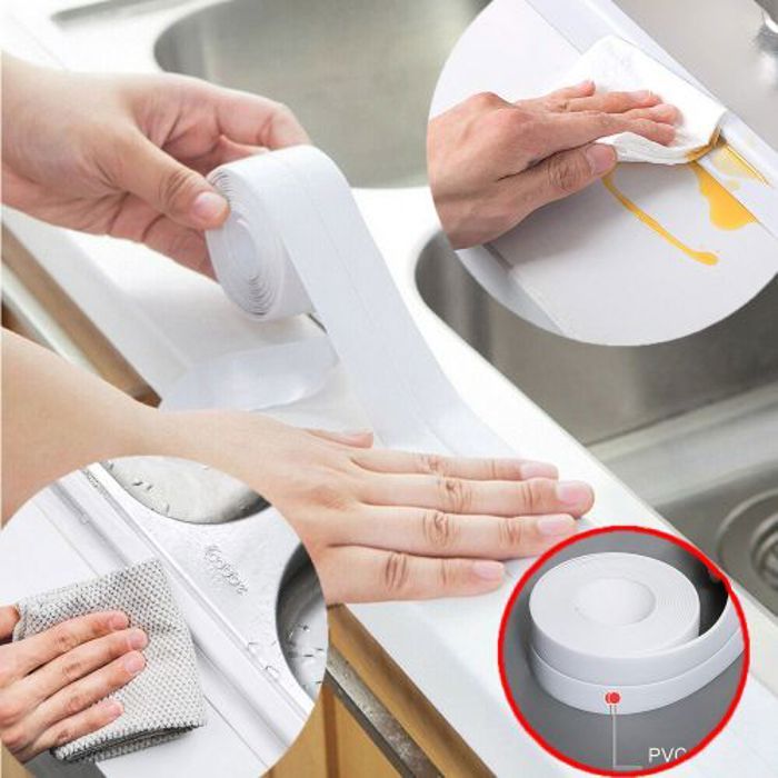 Bande adhésive de protection carreaux évier salle de bain cuisine douche étanche