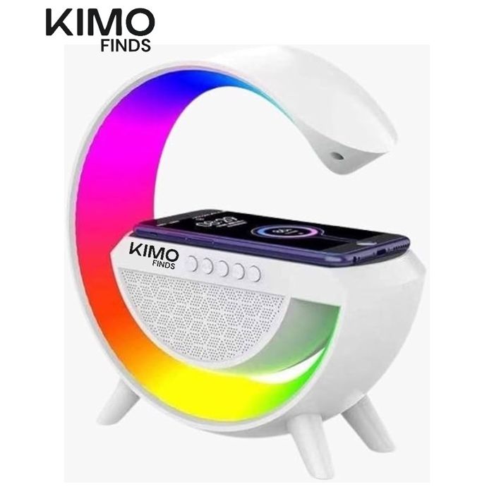 Lampe LED connectée avec haut-parleur Bluetooth et chargeur sans fil QU