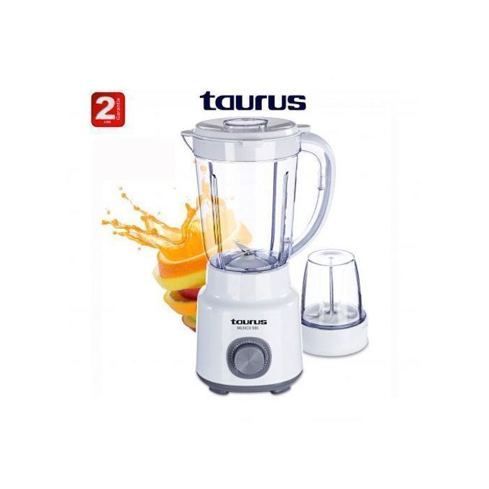 Taurus Blender MEXICO 500 +moulin bol en plastique1.5L,500w 4 lames-2ans de garantie