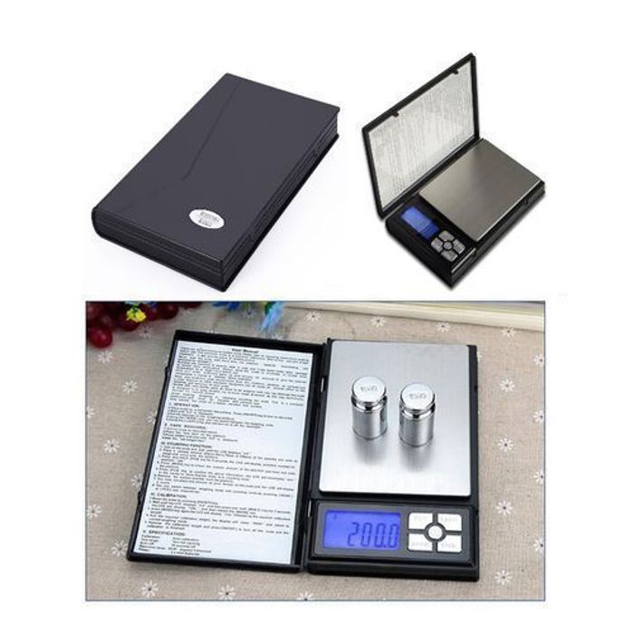 Mini Balance numérique de poche électronique à affichage LCD, 2000g x 0.01g, comme un ordinateur portable, Balance de Bijoux
