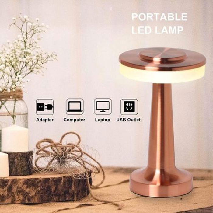 Lampe de veilleuse de chevet tactile rechargeable
