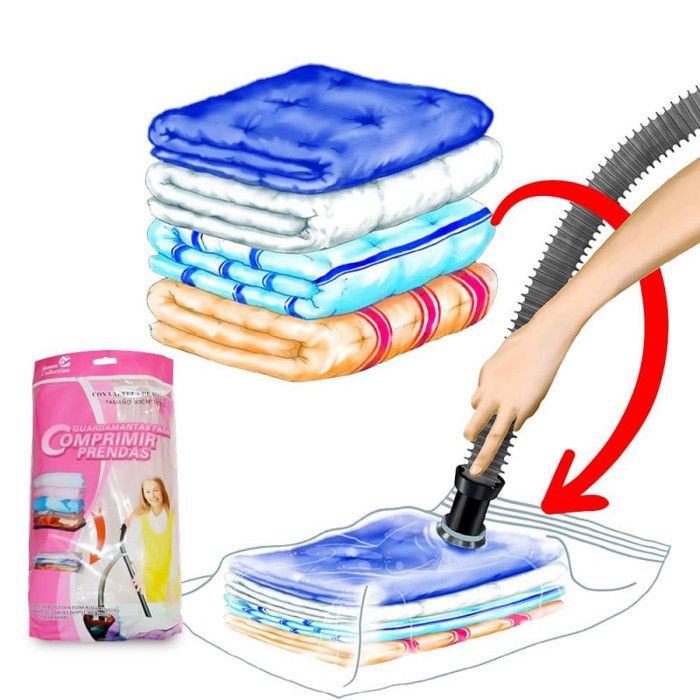 sac de rangement sous vide d'air aspirateur de 80x110cm Anti humidité