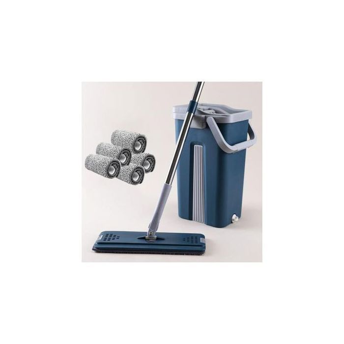 Vadrouille avec seau Large capacité pour nettoyage professionnel +5 Serpillères