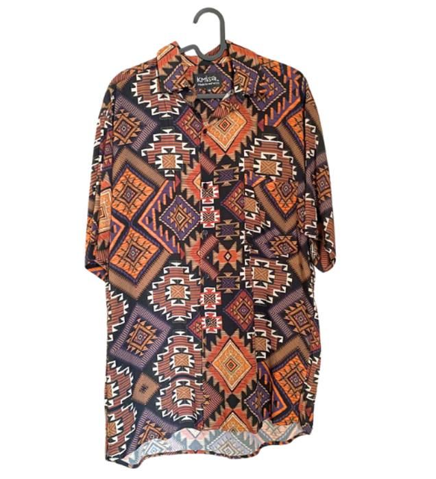 Chemise - SUMMER AZTECA - Unisexe - Multicolore - Manches courtes - Col chemise