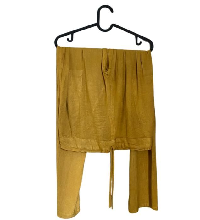 PANTALON LIN JAUNE UNISEXE
