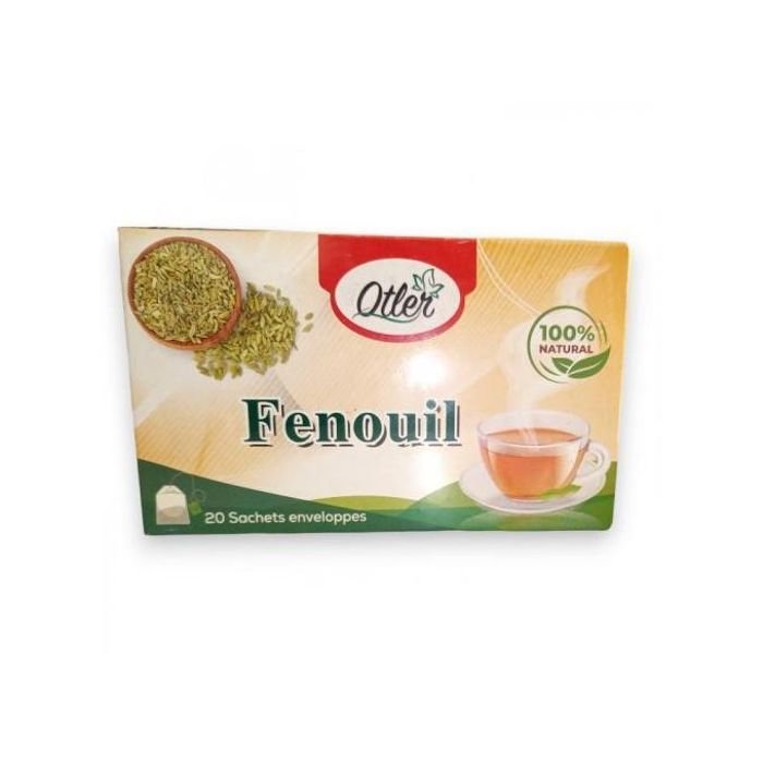 OTLER Tisane de fenouil 100% naturel 20 sachets enveloppes