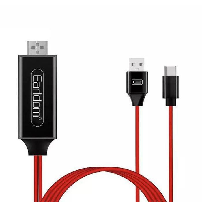 Câble HDMI Type C Earldom 2M Rouge