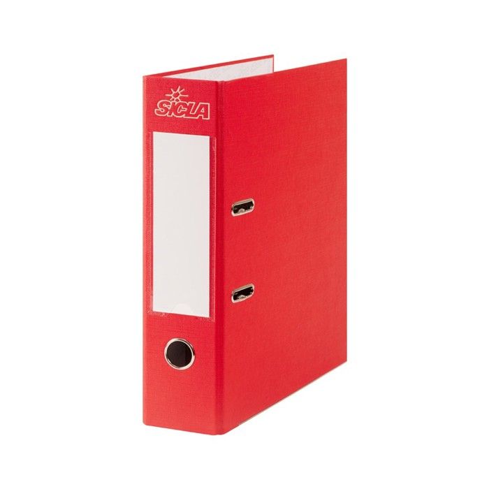CLASSEUR CHRONO 8CM PLASTIFIEE ROUGE SICLA