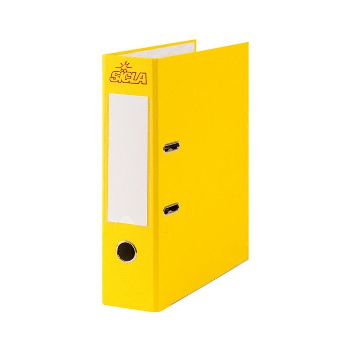 CLASSEUR CHRONO 8CM PLASTIFIEE JAUNE SICLA