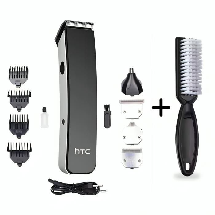 Tondeuse HTC AT-1201 + Brosses à barbe - Mini pack