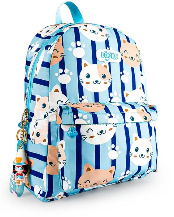 Sac à Dos 14" 2Poches Tissu Satin Imperméable
