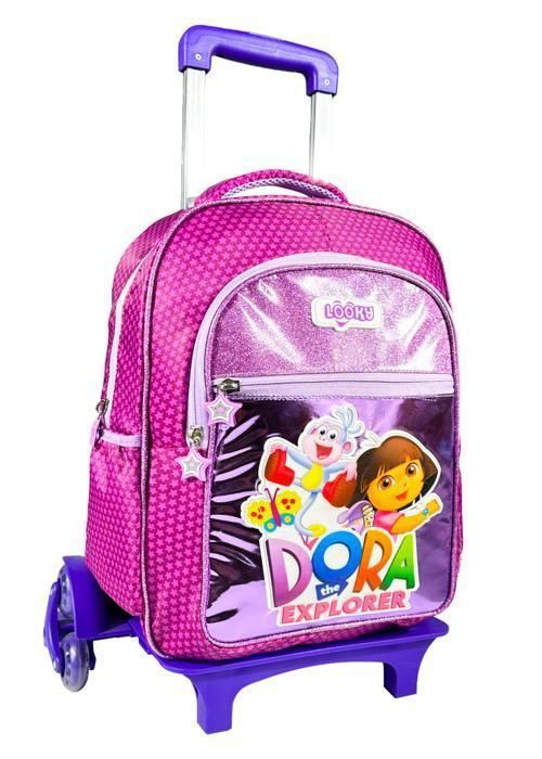 Cartable avec Roulettes L'Aventure Commence - Violet et Rose