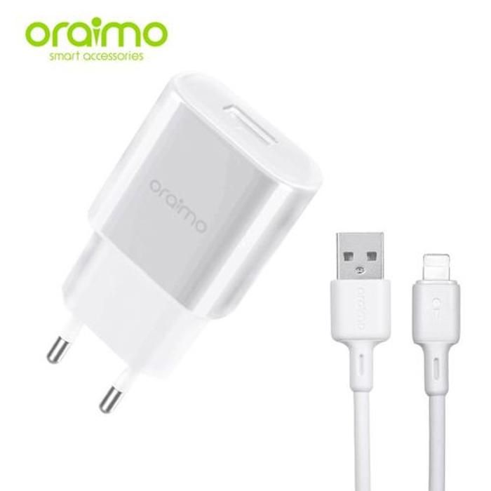 Oraimo Chargeur Iphone 2A Europe Type Fast Charge -Blanc
