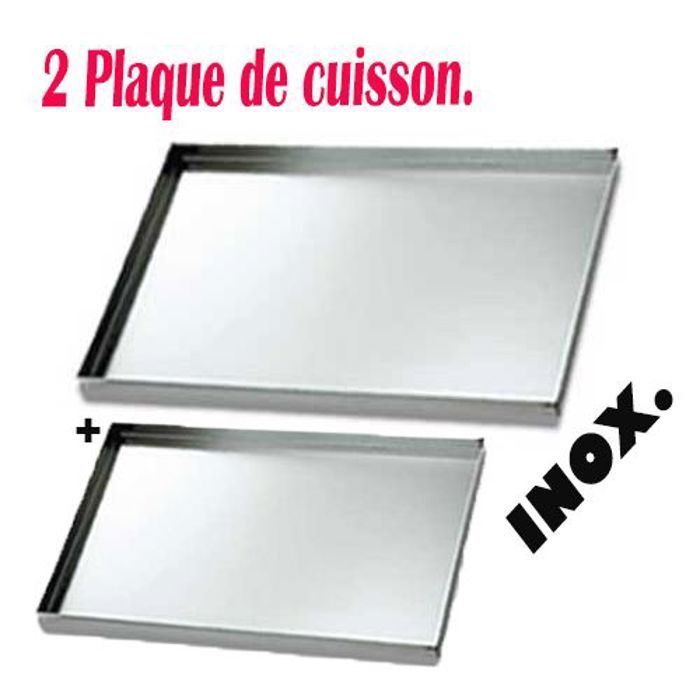 2 pcs Plaque De Cuisson En Acier Inox, Plaque De Cuisine, Moule À Gâteau, Moule a Pain,