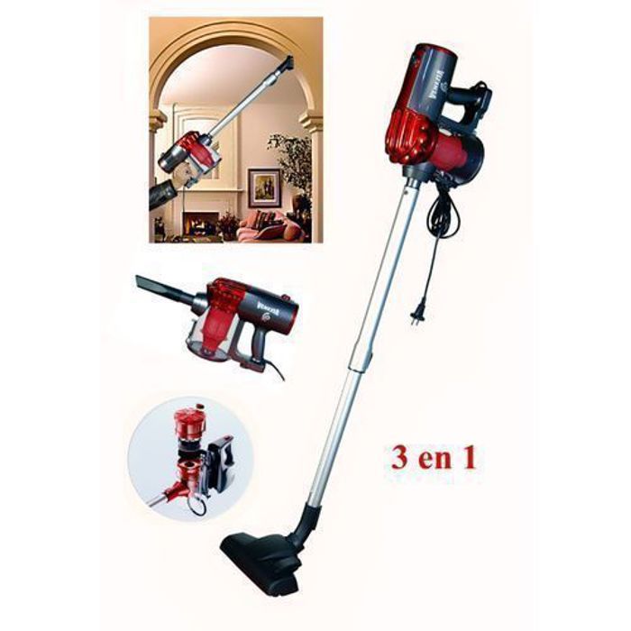 Elite Aspirateur 3 en 1, 600 w avec fil à main, technologie sans sac cyclonique