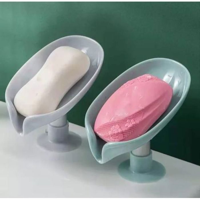 2 pièces Porte savon perforé avec égouttoir et ventouse