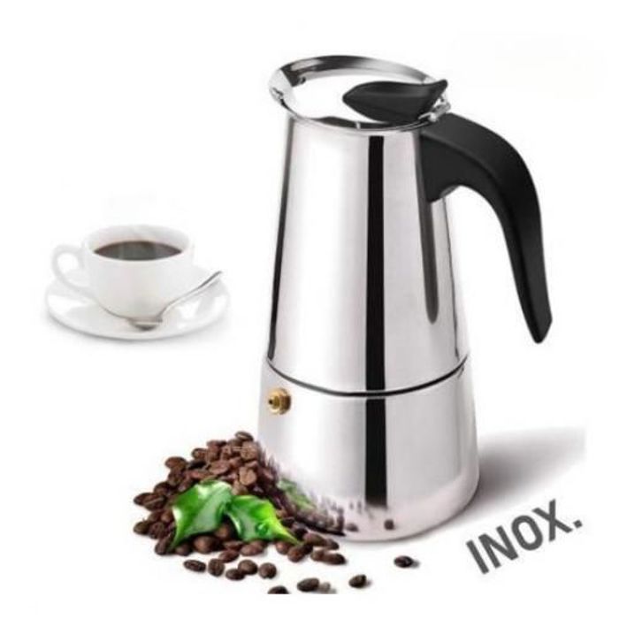 Cafetière Expresso En Acier Inoxydable, Machine À Café Moka 4 Tasses