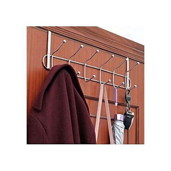 Patère de porte 12 crochets acier inoxydable cintre salle De bain porte serviettes manteau