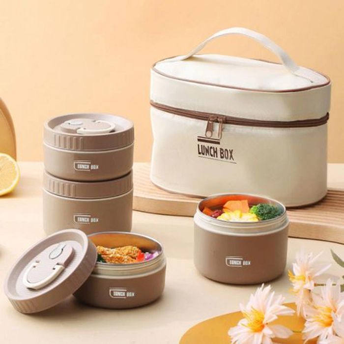 Lunch Box isotherme portable en acier inoxydable, récipient alimentaire isolant