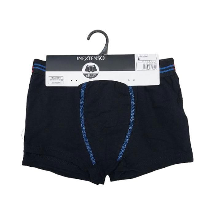 Boxers - SBO - SBO0016_NOIR - Lot de 3 - Confortable - Coton - Enfant Garçon