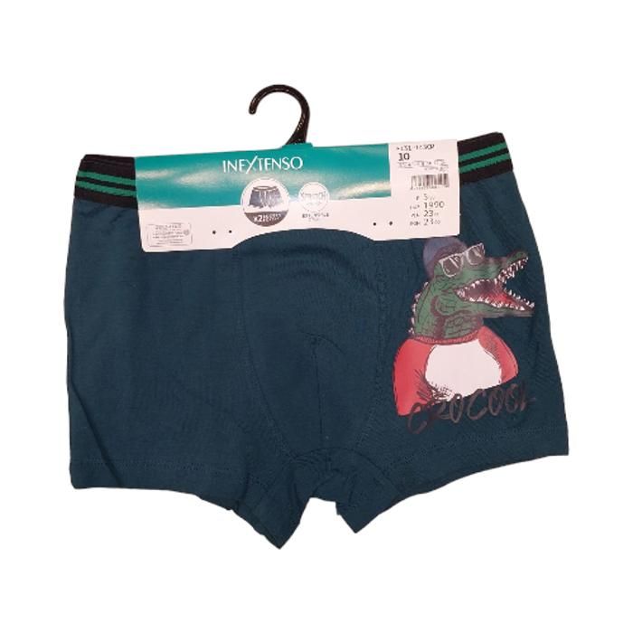 Boxers - INEXTENSO - UDW_SBO0012_S24 - Lot de 2 - Confortable - Pour Garçon - Couleur Verte