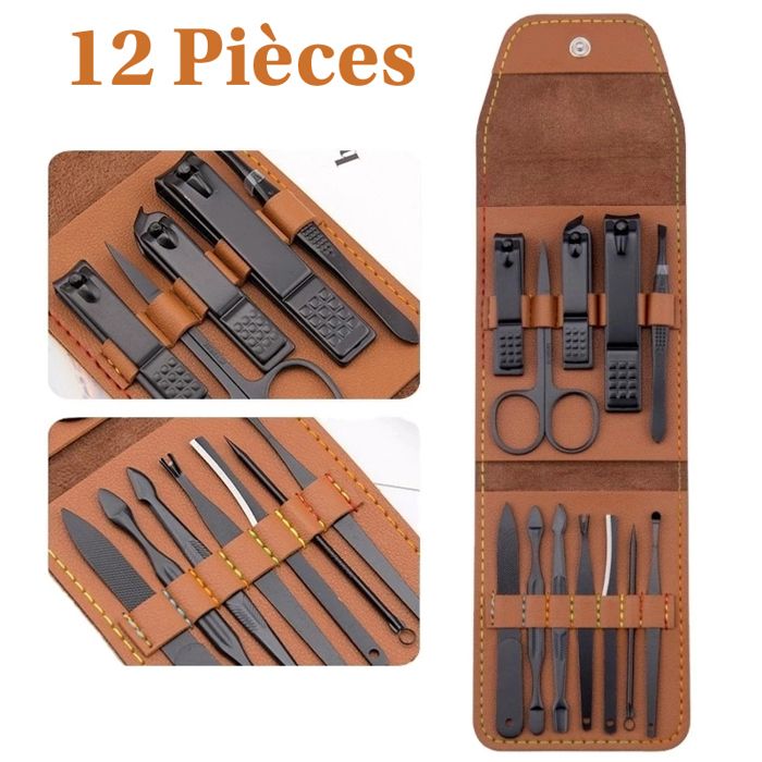 Ensemble de manucure et pédicure.Kit complet professionnel composé de 12 pièces.