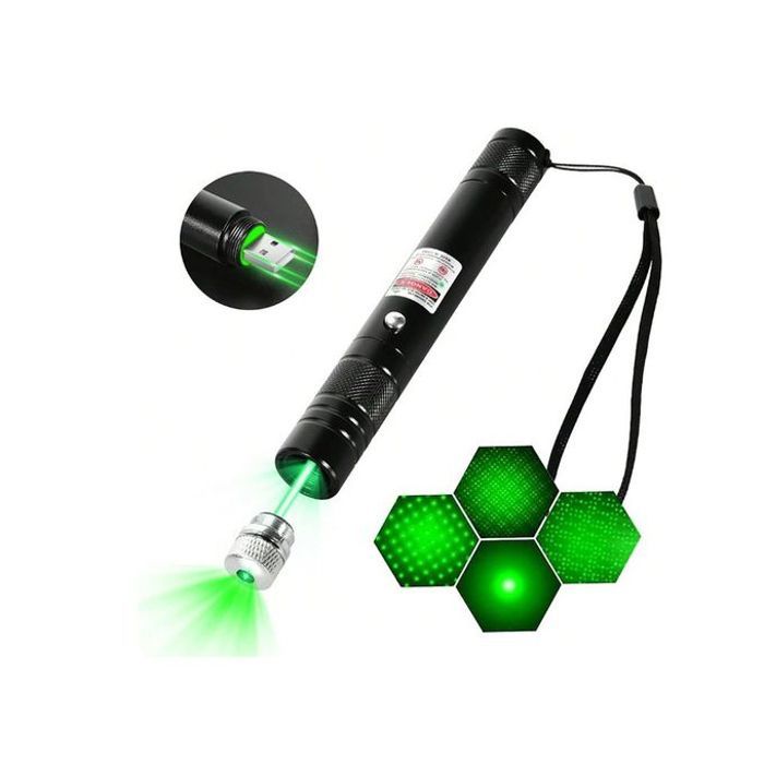 Laser Vert USB Charge Haute Puissance pointeur lumière chasse dispositif laser stylo [2000 m]