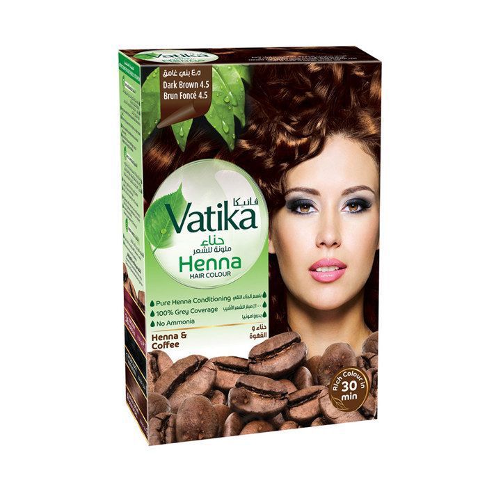 Coloration Cheveux - Dabur - Marron Foncé - 100% Couverture Grise - Vegan - 10g x 6