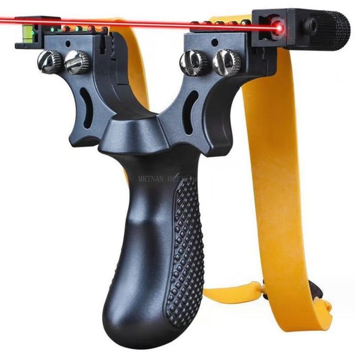 Fronde de chasse et de tir au laser en plein air pour adultes,catapulte en résine robuste,élastique traditionnel