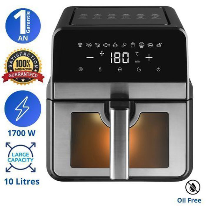 Friteuse sans huile - REGAL - XXL - 10L - Écran tactile - 10 programmes - 1700W