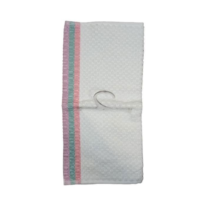 SERVIETTE ILONA 30X30 BLANC 500G MAIN JACQUARD
