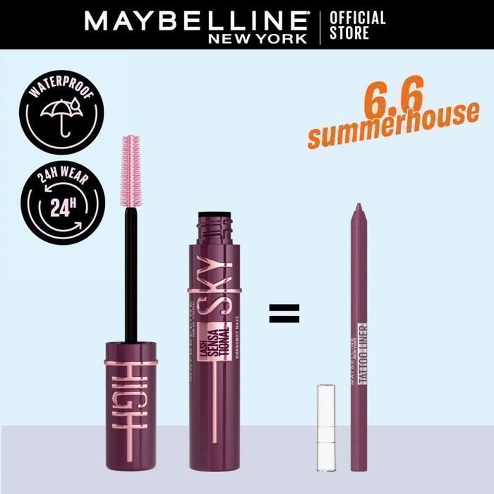 MASCARA SKY HIGH BURGUNDY AVEC TATTOO LINER BURGUNDY - 7.2 ML