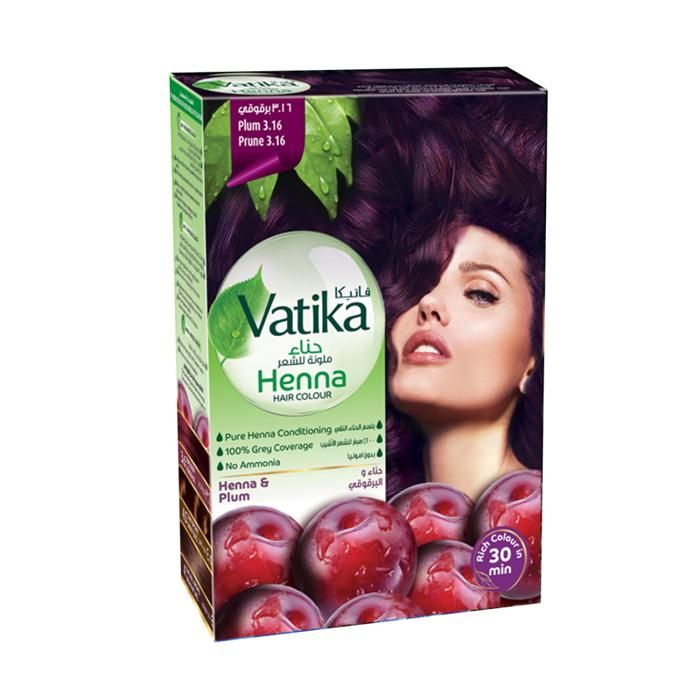 Vatika Naturals Henné | Couleur Prune - 6 x 10g