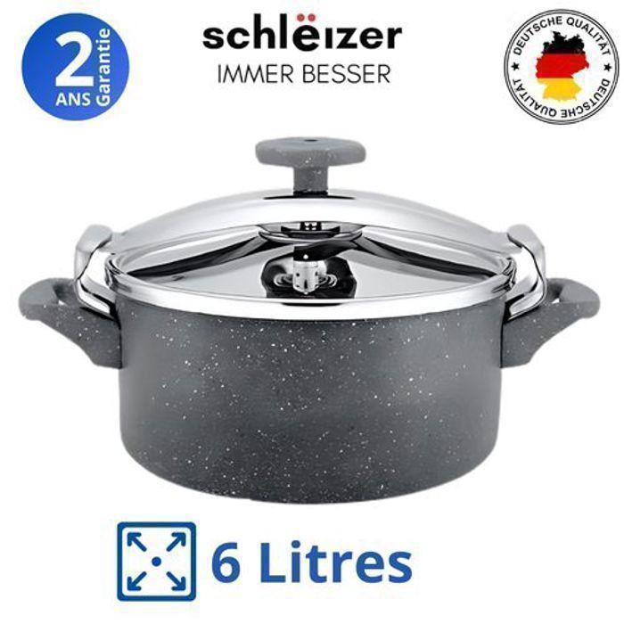 Cocotte Minute - Autocuiseur - Revetement Granit - 6 Litres
