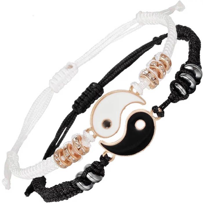 ensemble de 2 bracelets Yin Yang pour les amis / couples