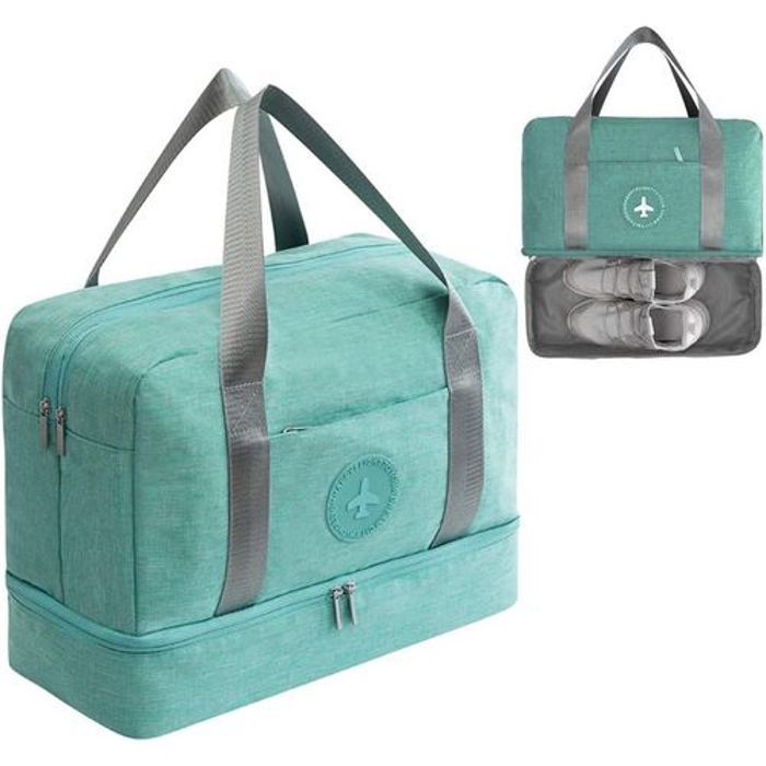 Sac de Voyage avec Compartiment à Chaussures, Sac Imperméable de Grande Capacité